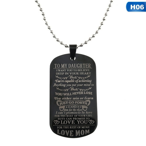To My Son Daughter I Want You To Believe Military Necklace Chain Dog Tag